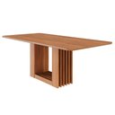 Ver imagem 1 de Mesa para Jantar Grande 210cm Bordas Arredondadas Cinamomo Tampo em Mdf