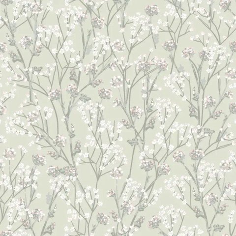 Papel de Parede Le Jardin Floral Verde/rosa M88014