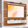 Painel para Tv até 60 Polegadas 180cm 2 Portas 1 Prateleira Arezzo Zanzini Natura/off White - 1
