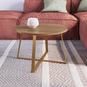 Ver imagem 1 de Mesa de Centro com Pés Metálicos 60x60cm 27948 Artesano - Hanover/dourado