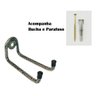 2 Suporte P/ Vassoura e Rodo Parede Pequeno 10cm de Ferro - 4