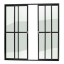 Ver imagem 1 de Porta Balcão Alumínio 4F.210 x 200 V.Liso Preto Brimak