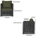 Ver imagem 2 de 1 Poltrona Madri Alumínio Corda Náutica Estofado 13 Trama Original