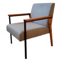 Ver imagem 3 de Kit 2 Poltronas para Sala Trindade Estilo Industrial Linho Cinza