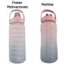 Garrafa Com Horario Motivacional 2 Litros Academia Treino Squeeze Medidor Agua Resistente Escritorio - 9