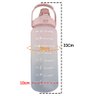 Garrafa Com Horario Motivacional 2 Litros Academia Treino Squeeze Medidor Agua Resistente Escritorio - 2