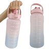 Garrafa Com Horario Motivacional 2 Litros Academia Treino Squeeze Medidor Agua Resistente Escritorio - 4