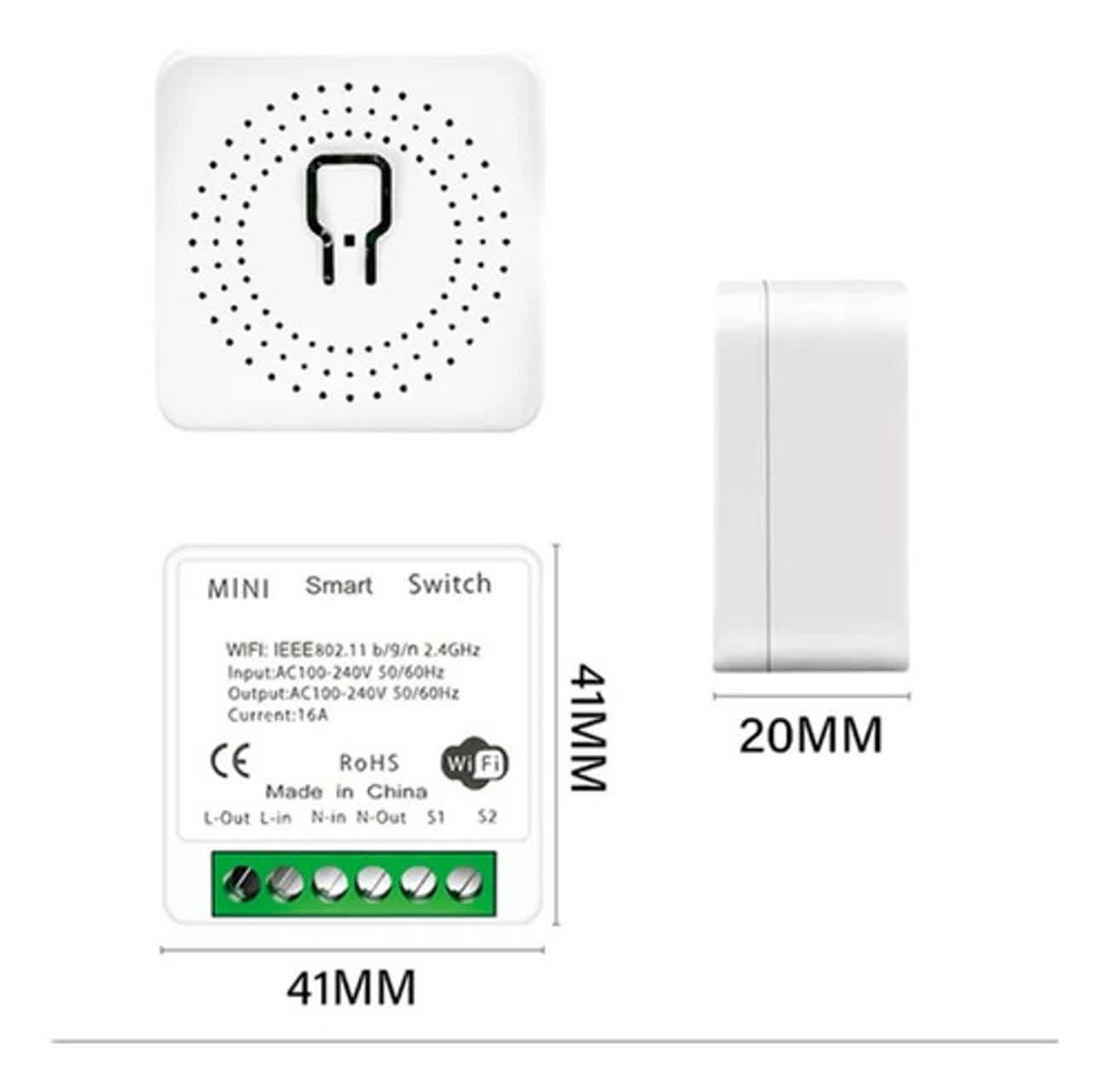 Interruptor Mini Wifi 16a 1 Canal Relé Compatível com Alexa e Google para Automação Residencial Lâmp - 6