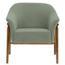 Ver imagem 6 de Kit 02 Poltronas Luna Base Madeira Poliéster Verde - Nexta Casa