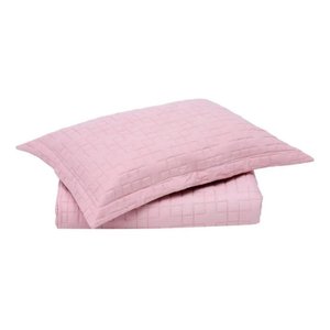 COBRELEITO DUPLA FACE PESPONTO QUEEN TRACOS DE SOSSEGO ROSA BEBE, UN