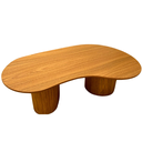 Ver imagem 2 de Mesa de Centro Cone Orgânica Oval 137x90 Cm com 2 Base Madeira Freijó Tampo Freijó Linn Design Decor