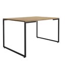 Ver imagem 4 de Mesa de Jantar Industrial Aço Tampo em BP Porto Espresso Móveis Marrom/Natura/Preto