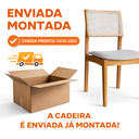 Ver imagem 6 de Kit 2 Cadeiras Granada Madeira Maciça Mel Palha Sextavada e Linho Bege para Sala de Jantar