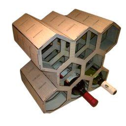 Mini Adega MDF para 04 garrafas - 3