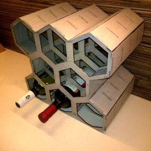 Mini Adega MDF para 04 garrafas