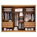 Ver imagem 4 de Guarda Roupa Casal 3 Portas São Paulo Gold Cinamomo - Leifer Móveis