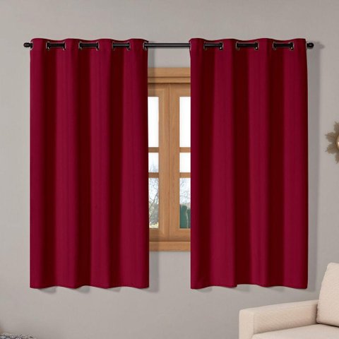 Cortina Isa Varão Tecido Oxford 2,80M X 1,60M - Vermelho
