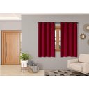 Ver imagem 2 de Cortina Isa Varão Tecido Oxford 2,80M X 1,60M - Vermelho