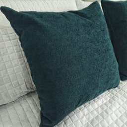 Kit 2 Capas para Almofada em Bouclé Quadrada Várias Cores Cor:verde Escuro - 2