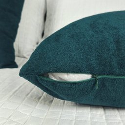 Kit 2 Capas para Almofada em Bouclé Quadrada Várias Cores Cor:verde Escuro - 7