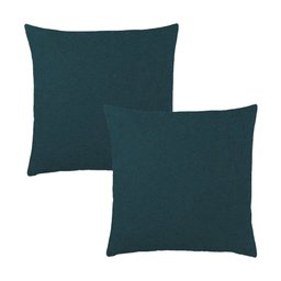 Kit 2 Capas para Almofada em Bouclé Quadrada Várias Cores Cor:verde Escuro - 1