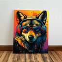 Ver imagem 5 de Kit 3 Quadro Decorativo Animais Colorido Abstrato Luxo Fone Qualidade Premium 28x20cm