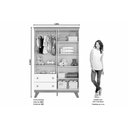 Ver imagem 3 de Quarto Infantil Completo Confete 2 Peças (1 Guarda Roupa + 1 Cômoda) Qi66 Branco/jequitiba - Henn