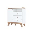 Ver imagem 6 de Quarto Infantil Completo Confete 2 Peças (1 Guarda Roupa + 1 Cômoda) Qi66 Branco/jequitiba - Henn