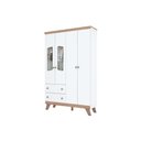 Ver imagem 5 de Quarto Infantil Completo Confete 2 Peças (1 Guarda Roupa + 1 Cômoda) Qi66 Branco/jequitiba - Henn