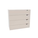 Ver imagem 1 de Cômoda Casal Porto C/ 4 Gavetas Branco/creme - Politorno