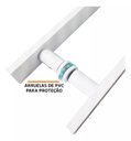 Ver imagem 3 de Puxador Aço Inox 304 Branco 100cm (1 Metro) - (80cm entre Furos) Barra Chata Porta Vidro Madeira por