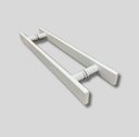 Ver imagem 2 de Puxador Aço Inox 304 Branco 100cm (1 Metro) - (80cm entre Furos) Barra Chata Porta Vidro Madeira por