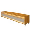Ver imagem 2 de Rack TV Tunísia 172 cm Pés Rodizio Luz LED Neon Naturale Off