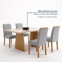 Ver mais imagens de Conjunto Sala de Jantar 4 Lugares Retangular Tampo Vidro MDF 120x80cm Mesa e Cadeiras Lyra
