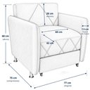 Ver mais imagens de Poltrona Cama Retrátil Daiana Matelassê Suede Confortável Marrom Escuro Arapongas Decor