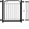 Portão para Pet Aramado com Prolongador 10cm Preto Aço Mix - 3