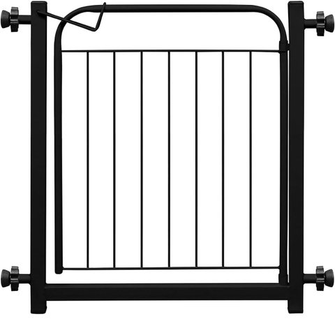 Portão para Pet Aramado com Prolongador 10cm Preto Aço Mix