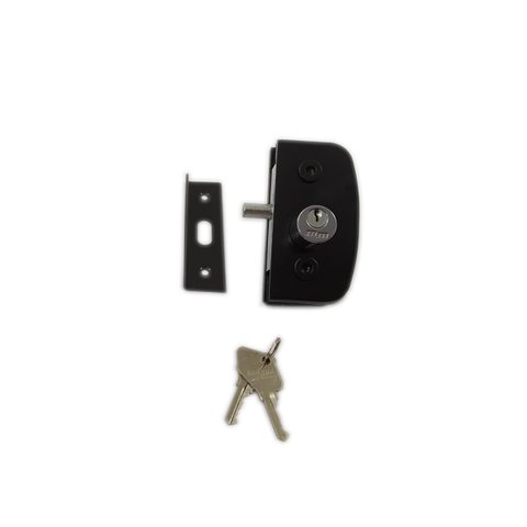 Fechadura 1520 + contra fechadura 1504A v/a para porta de vidro temperado blindex - Preto
