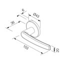 Ver imagem 3 de Fechadura Interna Concept Roseta 401-40CI Preto Pado Pado s/a