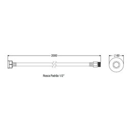 Engate Flexível de Pvc 2m Branco 7125-1 - 2