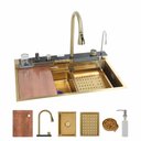 Ver imagem 1 de Cuba Gourmet Premium Inox Pia Torneira Lavador de Copos Mangueira Cozinha Dispenser Dosador Duravel 