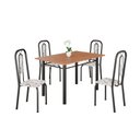Ver imagem 2 de Conjunto Sala de Jantar com 4 Cadeiras Lívia Preto/Arabesco