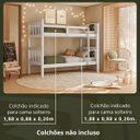 Ver imagem 4 de Cama Beliche de Solteiro Dupla Suspensa em Madeira Woodstore