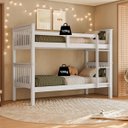 Ver imagem 3 de Cama Beliche de Solteiro Dupla Suspensa em Madeira Woodstore