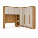 Ver imagem 4 de Guarda Roupa Casal Safira Plus 10 Portas 7 Gavetas MDF Cumaru e Fendi