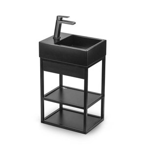 Gabinete Banheiro Ferro Steel 40x30cm Preto Fosco