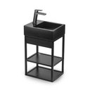 Ver imagem 1 de Gabinete Banheiro Ferro Steel 40x30cm Preto Fosco