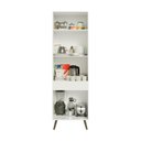 Ver imagem 3 de Paneleiro Armário de Cozinha com 2 Portas 62cm Retrô Florença Multimóveis MP3778 Branco