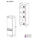 Ver imagem 2 de Paneleiro Armário de Cozinha com 2 Portas 62cm Retrô Florença Multimóveis MP3778 Branco
