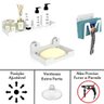 Kit Porta Shampoo Saboneteira E Suporte Barbear Branco Elg - 10